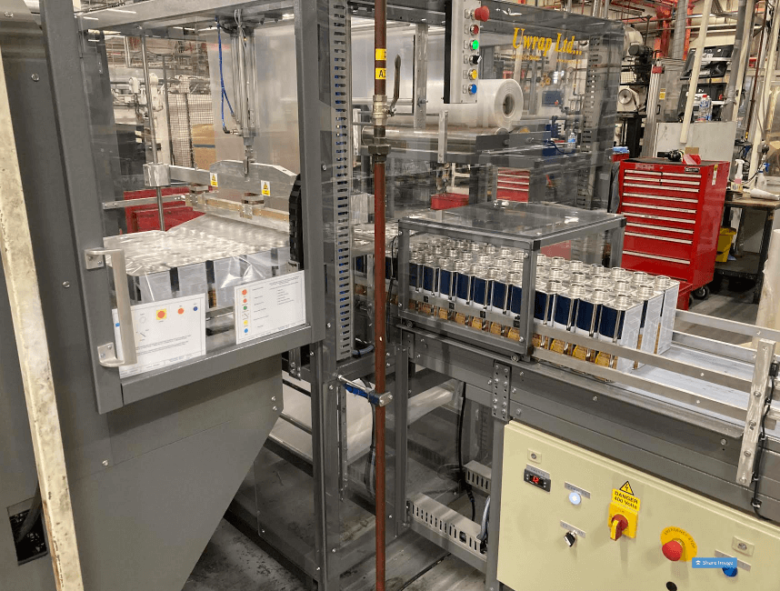 Grey Shrink Wrapping Machine